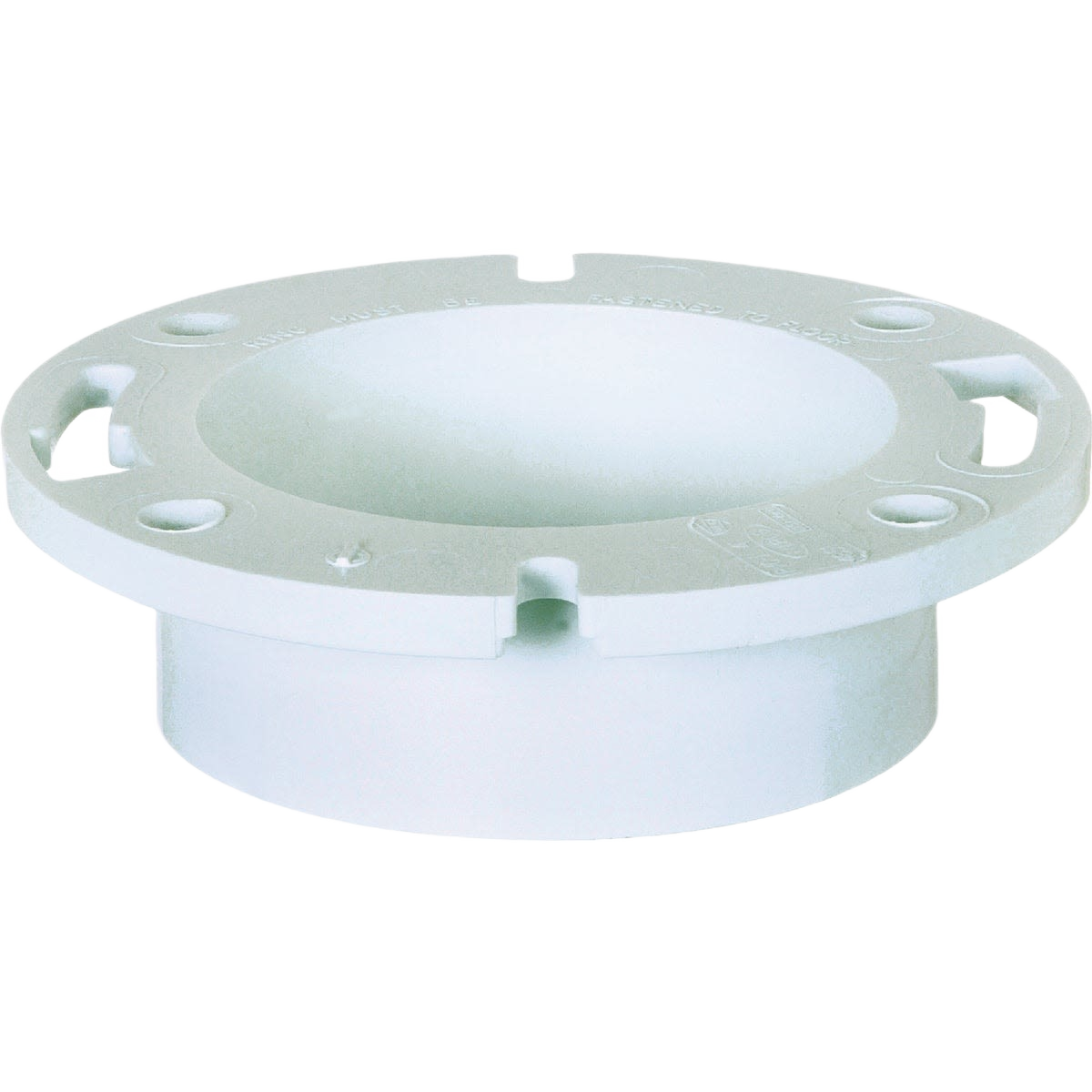 White PVC open flange for closet drain with flush mount design in pipes and fittings for plumbing under $50 collections