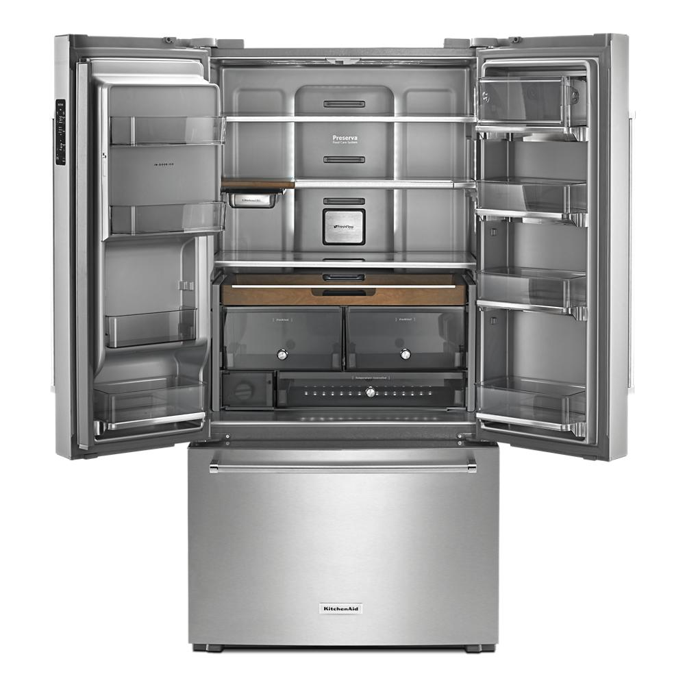 23.8 cu. ft. 36" Counter-Depth French Door Platinum Interior Refrigerator with PrintShield™ Finish