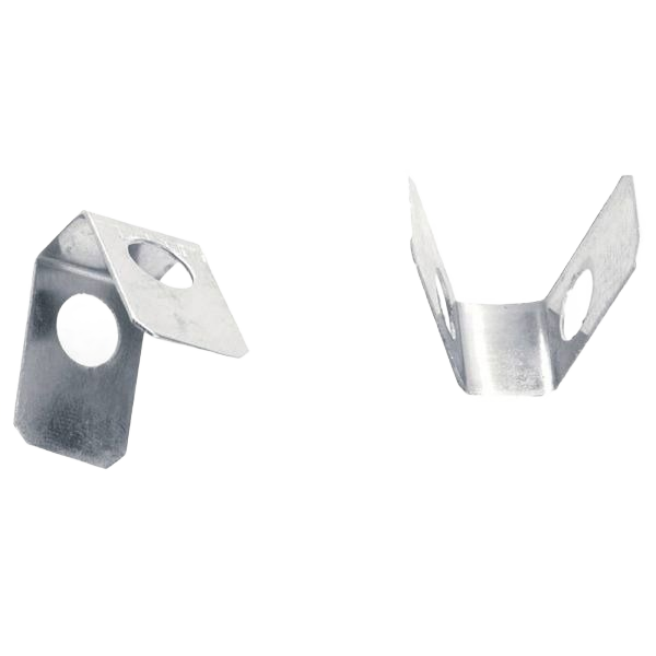 Pair of metal pop-up rod clips with holes for bathroom drain repair in plumbing parts and home improvement tools under $25
