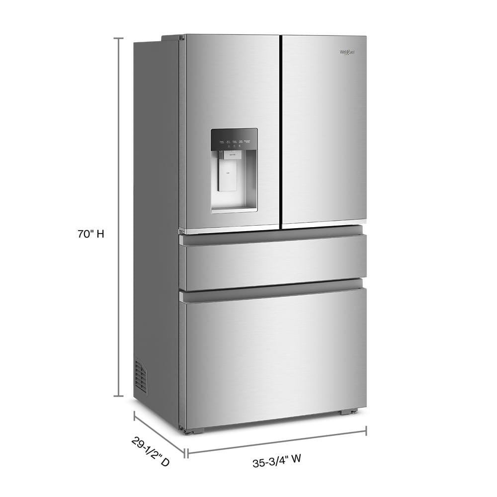 36-inch Wide True Counter Depth 4-Door French Door Refrigerator - 22 cu. ft.