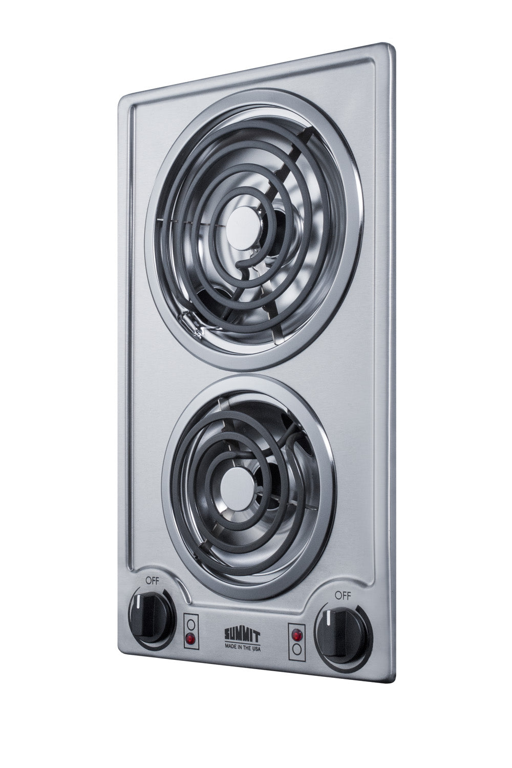 12" Wide 230V 2-Burner Coil Cooktop