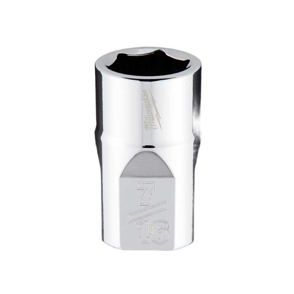7/16-inch chrome-plated socket with FOUR FLAT™ sides for improved grip in hand tools and socket ratchet sets under $50 collections