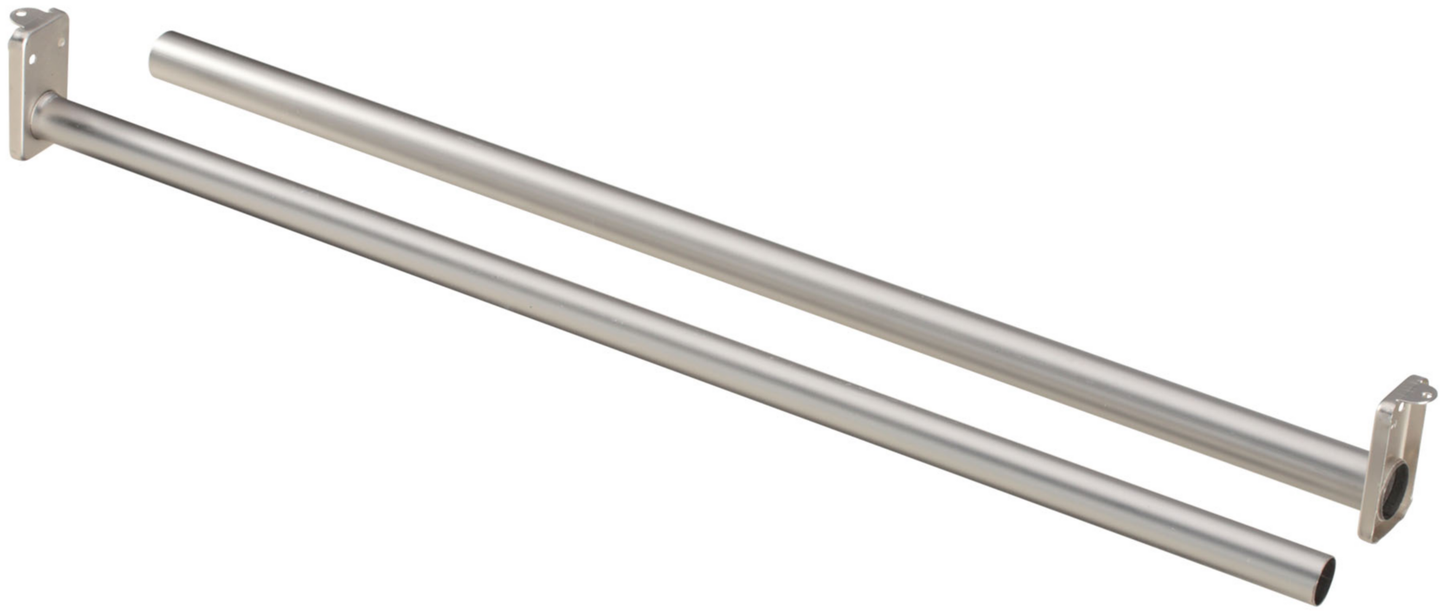 Satin nickel adjustable closet rod with sturdy rolled steel design for home improvement and closet organization under $50 collection