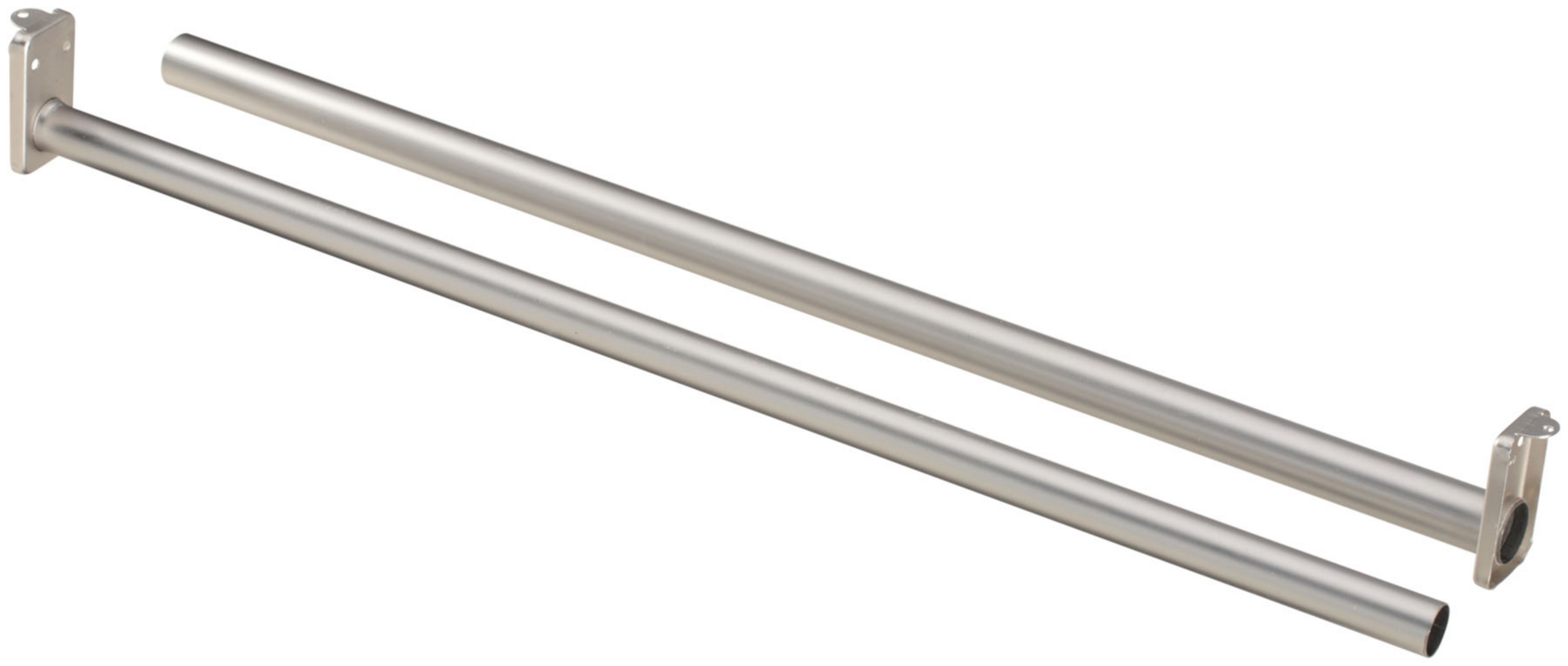 Satin nickel adjustable closet rod with sturdy rolled steel design for home improvement and closet organization under $50 collection