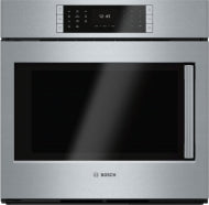 Stainless steel single wall oven with left side-opening door and digital touch controls in Wall Ovens at Hartville Hardware