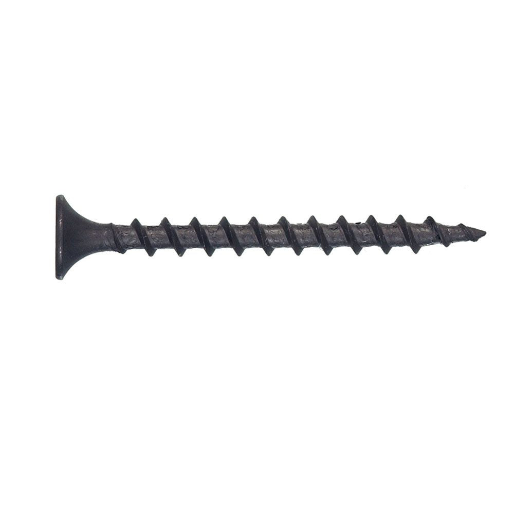 Black coarse thread drywall screw with flat head for secure fastening in hardware and fasteners collection under $50
