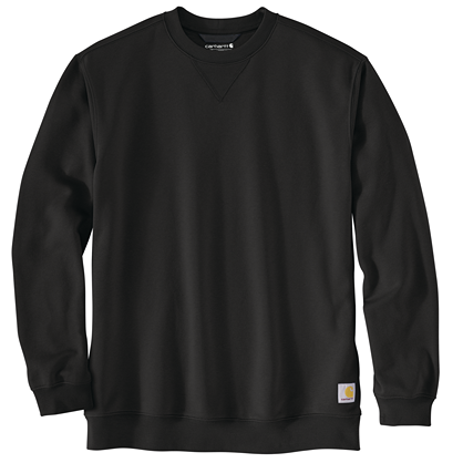Black loose midweight crewneck sweatshirt in men's hoodies and sweatshirts collection from Carhartt clothing line