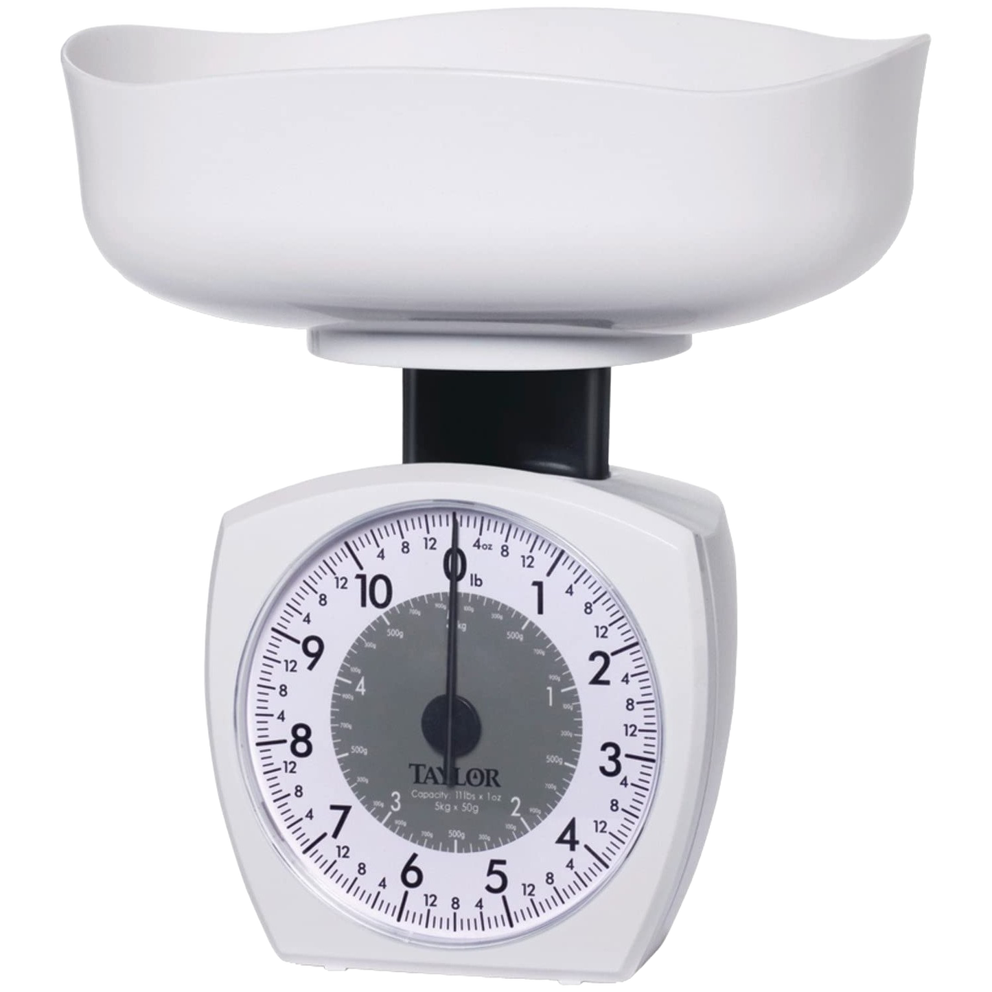 White large capacity kitchen scale with analog dial for precise measuring in kitchenware and under $50 collections