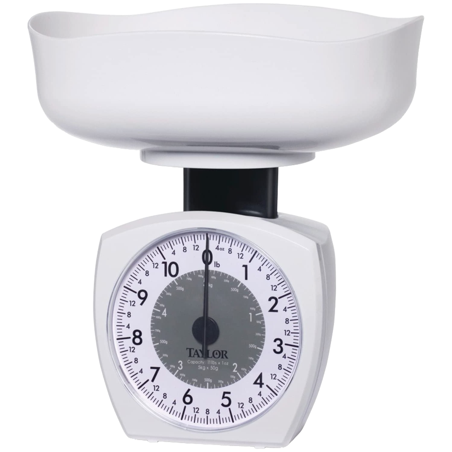 White large capacity kitchen scale with analog dial for precise measuring in kitchenware and under $50 collections