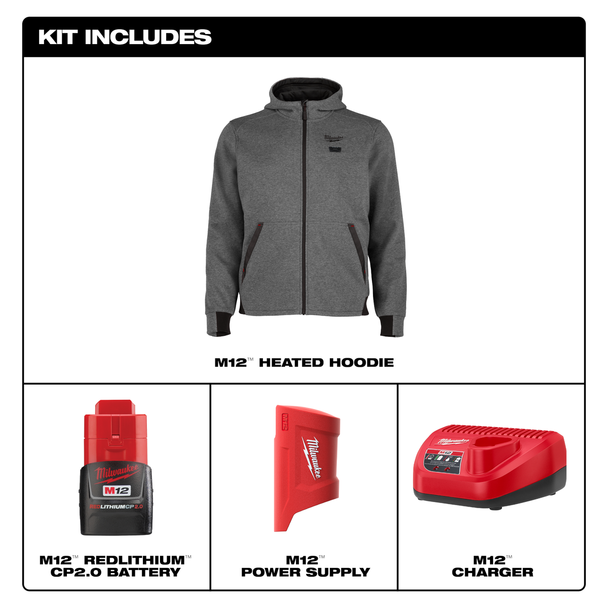 Milwaukee M12™ Men's Heated Full-Zip Hoodie