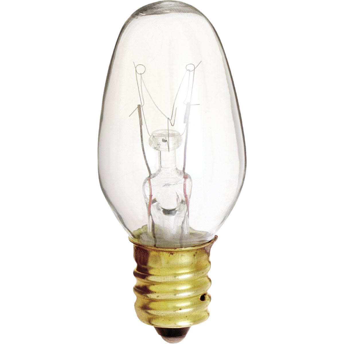 Small clear incandescent bulb with brass base for night lights in lighting and electrical supplies under $50