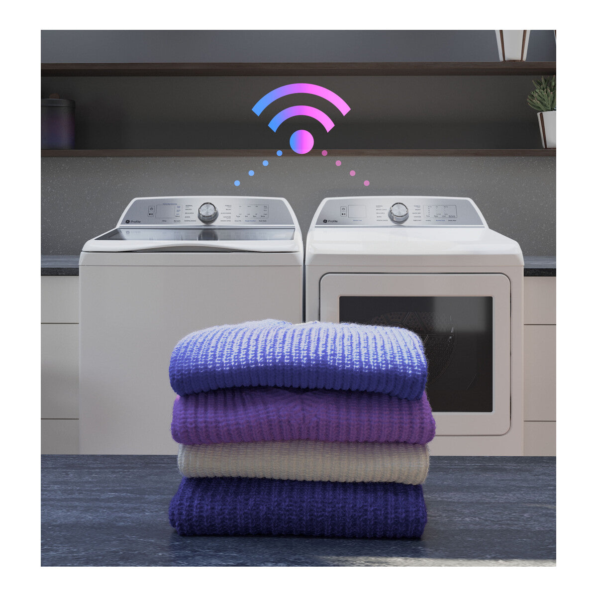 GE Profile™ ENERGY STAR® 7.3 cu. ft. Capacity Smart Gas Dryer with Steam and Washer Link