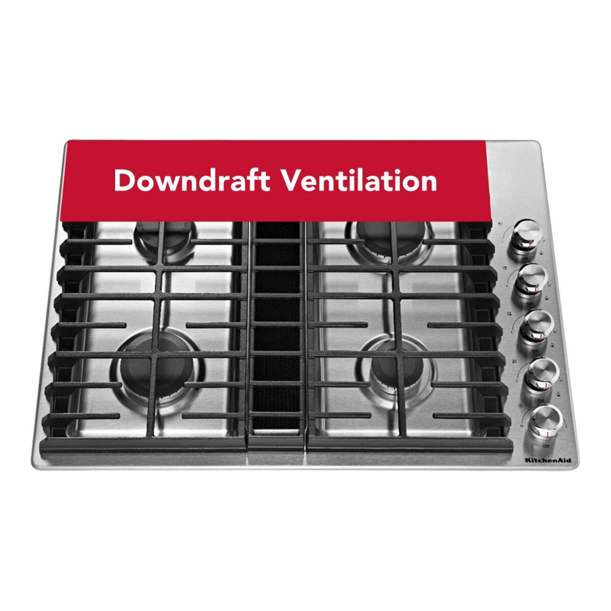 30" 4 Burner Gas Downdraft Cooktop