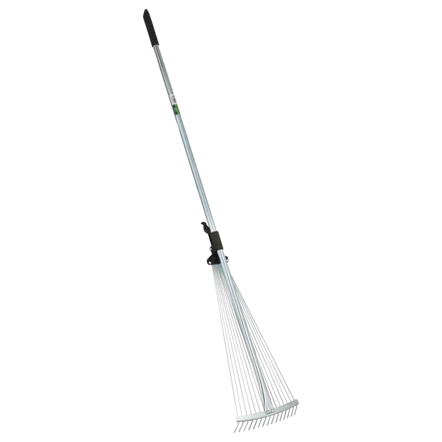 Adjustable steel leaf rake with ergonomic handle and extendable shaft in Garden Tools and Outdoor Hand Tools collection