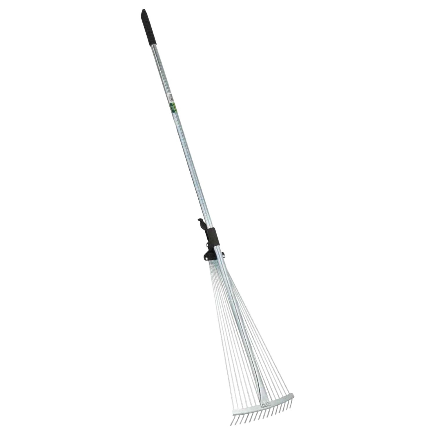 Adjustable steel leaf rake with ergonomic handle and extendable shaft in Garden Tools and Outdoor Hand Tools collection