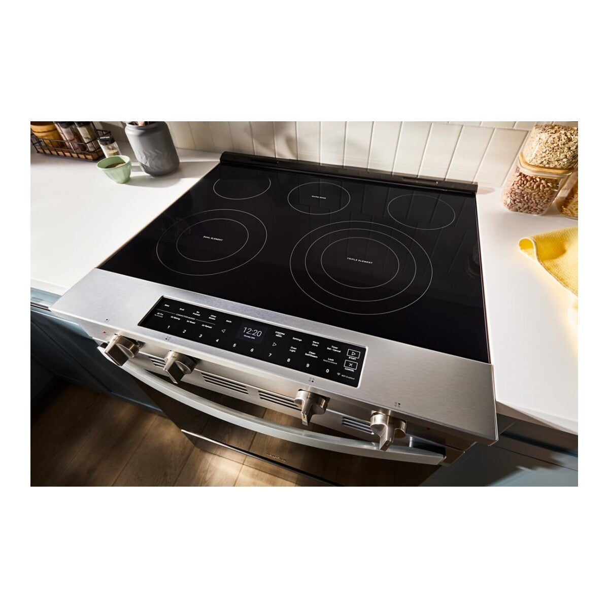 30-inch Smart Slide in Electric Range with Advanced Air Cooking Technology and WipeClean™ Coating