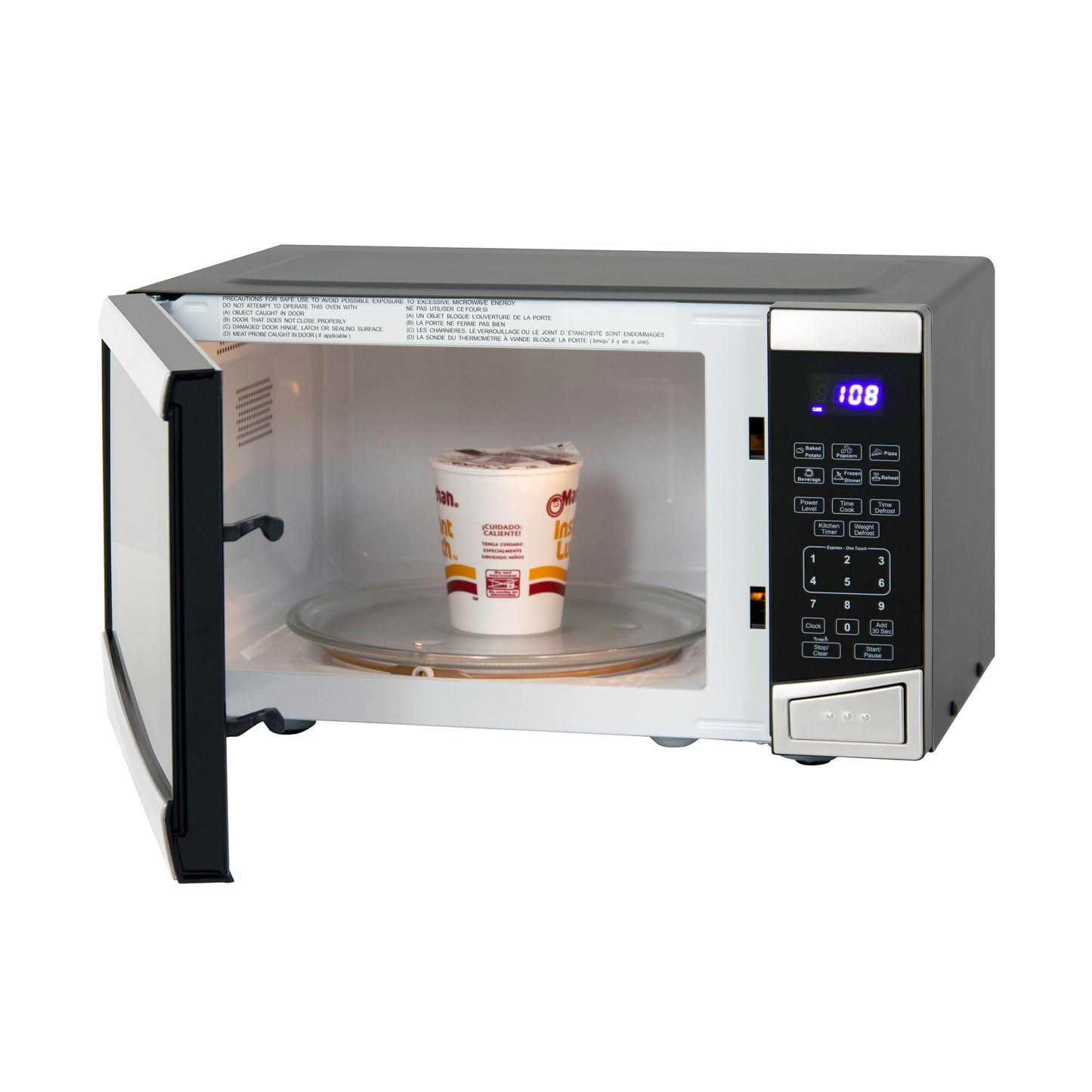 Avanti Countertop Microwave Oven, 0.9 cu. ft. - Stainless Steel