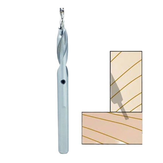 Spiral flute face frame counterbore bit with detailed woodcut diagram for woodworking tools under $100 collection