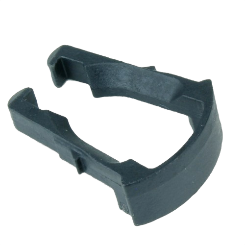 Black fuel line retainer clip designed for secure connection in John Deere parts under $50 for home improvement