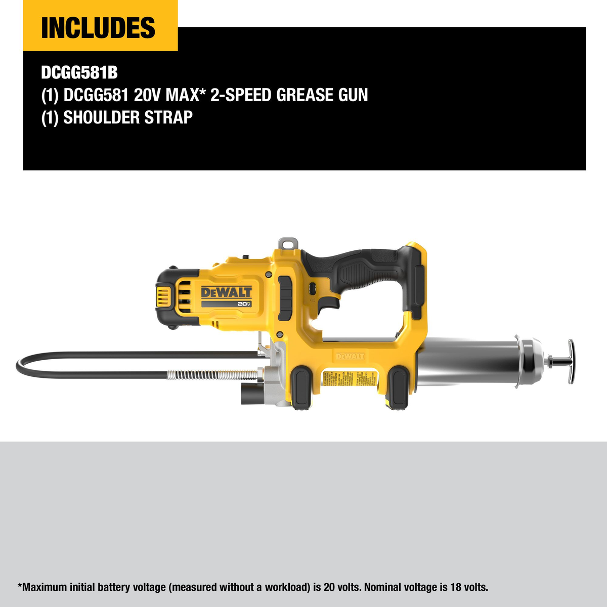 DEWALT 20V MAX* 2-Speed Grease Gun (Tool Only)