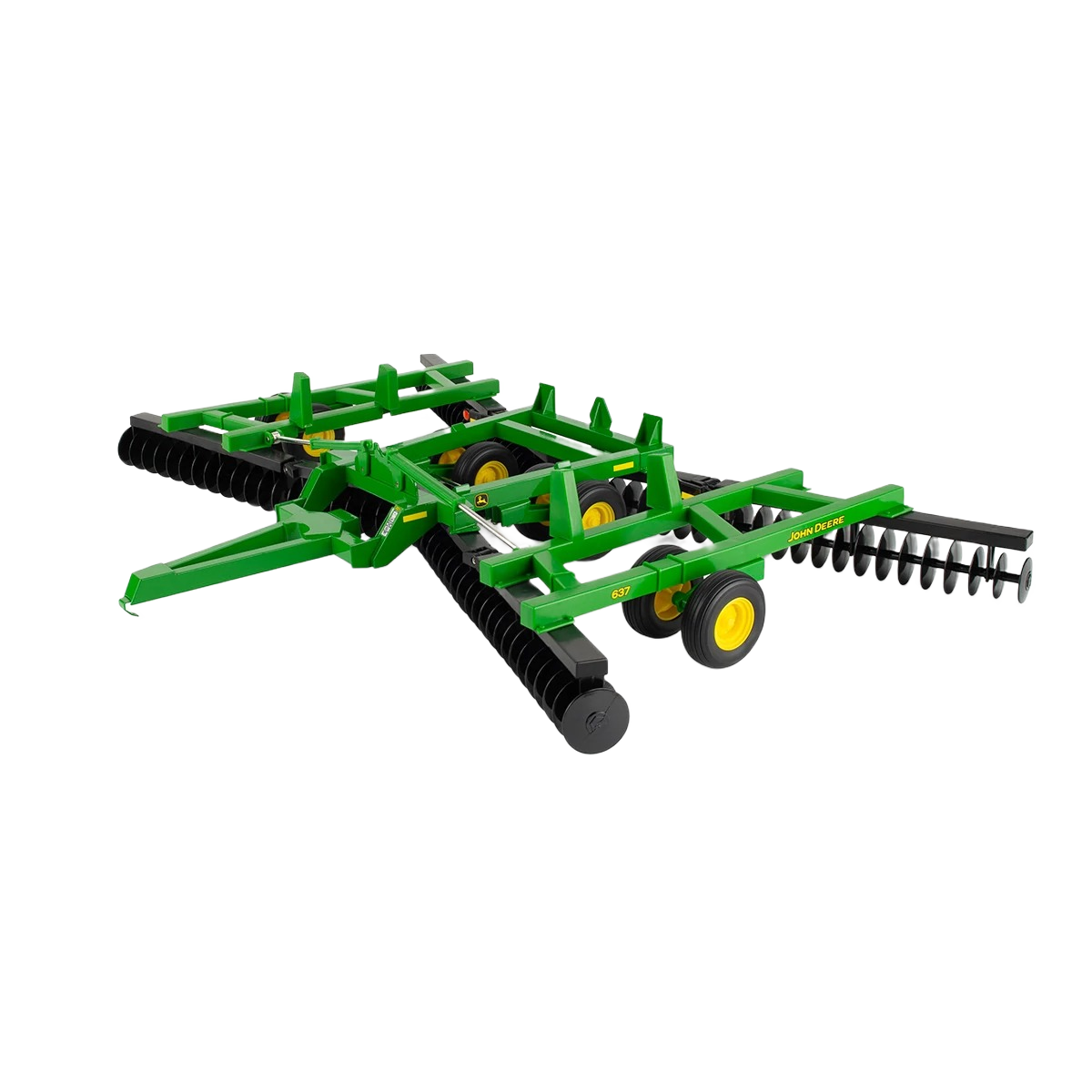 Green and yellow scale model of a farming disk harrow from Vehicles & Remote Controlled Toys under $100 collection