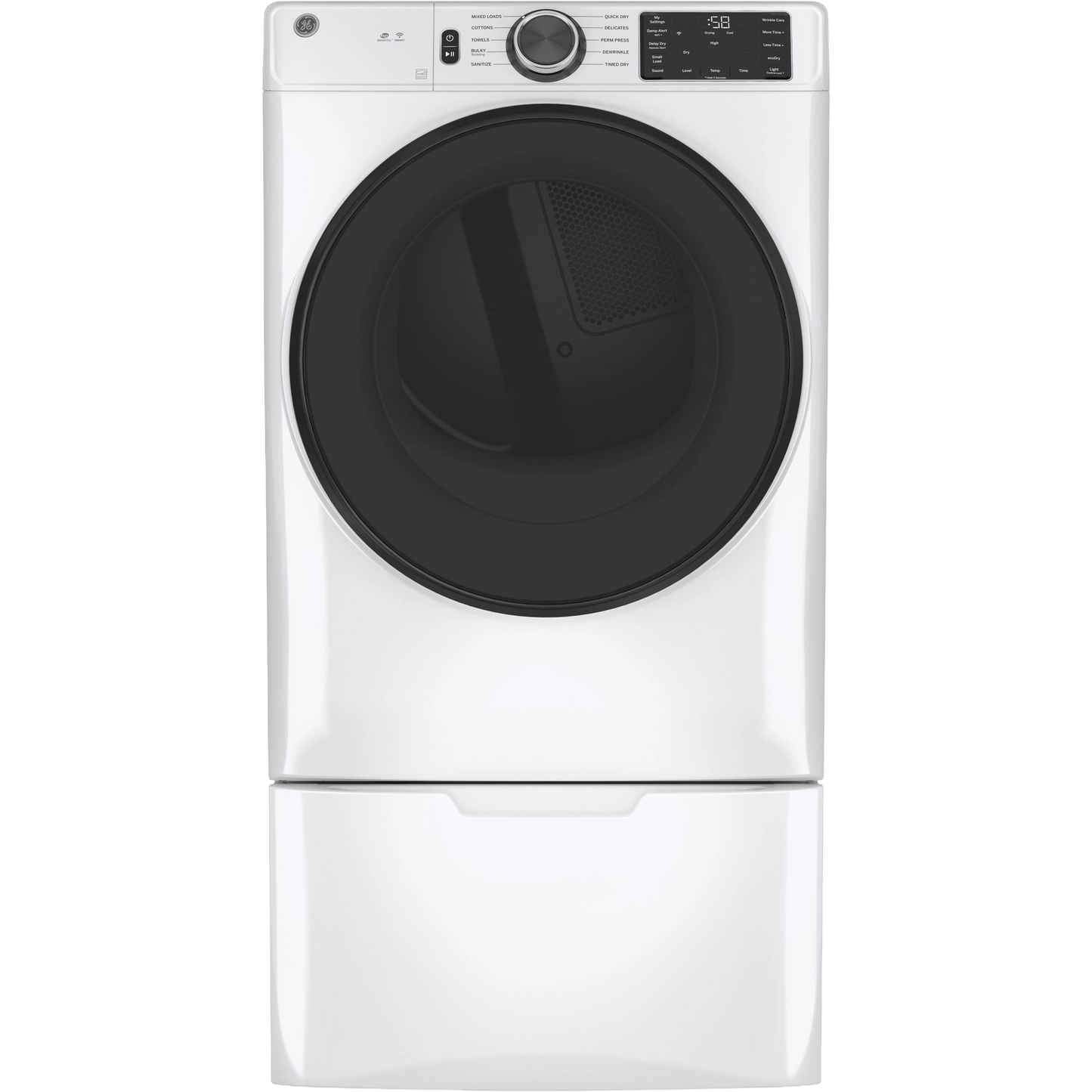 GE® ENERGY STAR® 7.8 cu. ft. Capacity Smart Front Load Electric Dryer with Sanitize Cycle