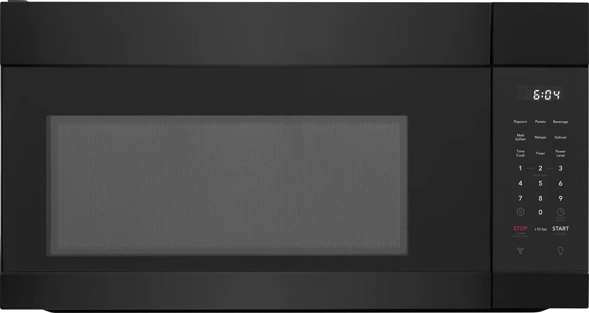 Black over-the-range microwave with digital control panel and timer for kitchens in Microwaves and Appliances collections