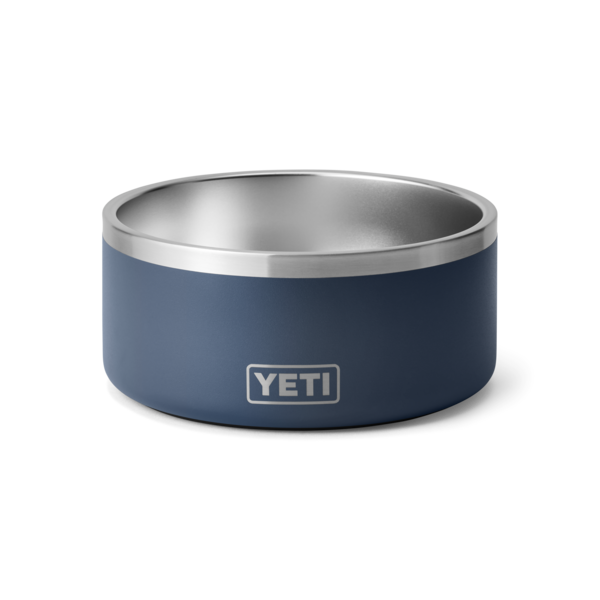 Navy double-wall stainless steel dog bowl with durable non-insulated design from Bowls & Feeders and Pet & Animal collections