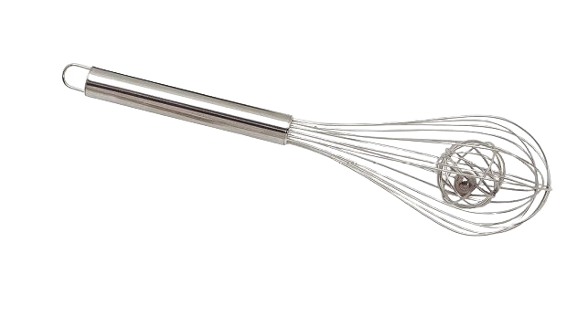 Stainless steel basket whisk with a 12-inch handle for kitchenware and cooking utensils under $50 collection