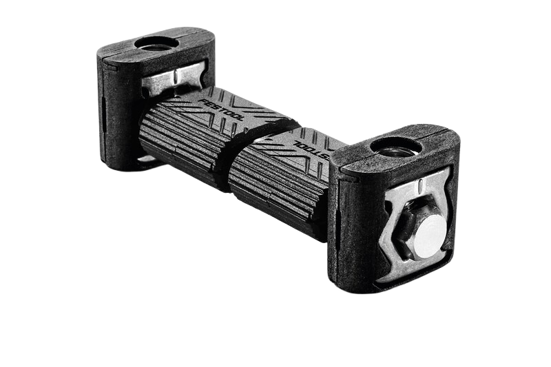 Black and metal Festool double bolt connector with textured grip for woodworking and power tool accessories under $50 collections
