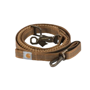 Brown nylon and duck canvas dog leash with reflective detailing and clip, from Carhartt pet supplies collection under $50