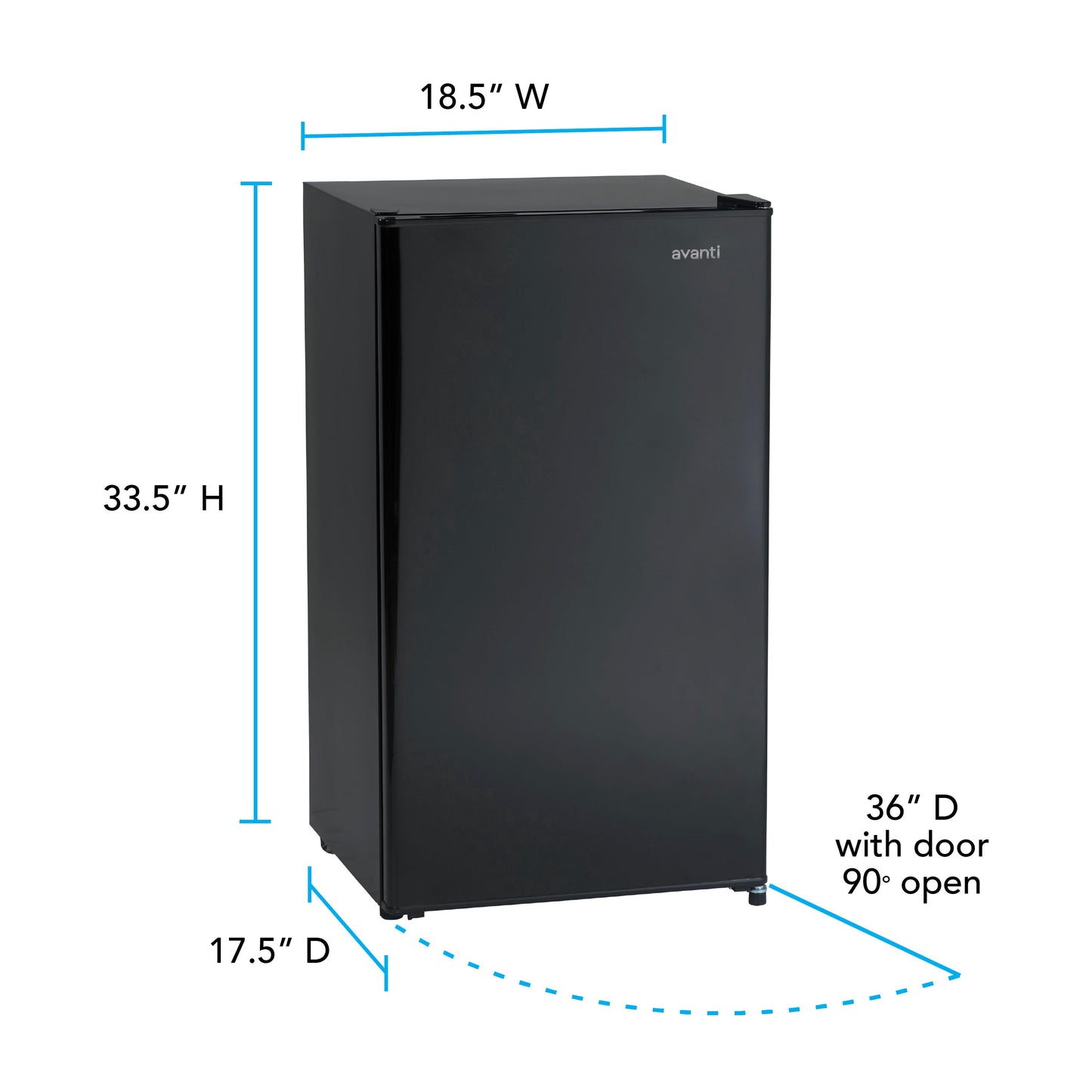 Avanti 3.2 cu. ft. Compact Refrigerator - Black