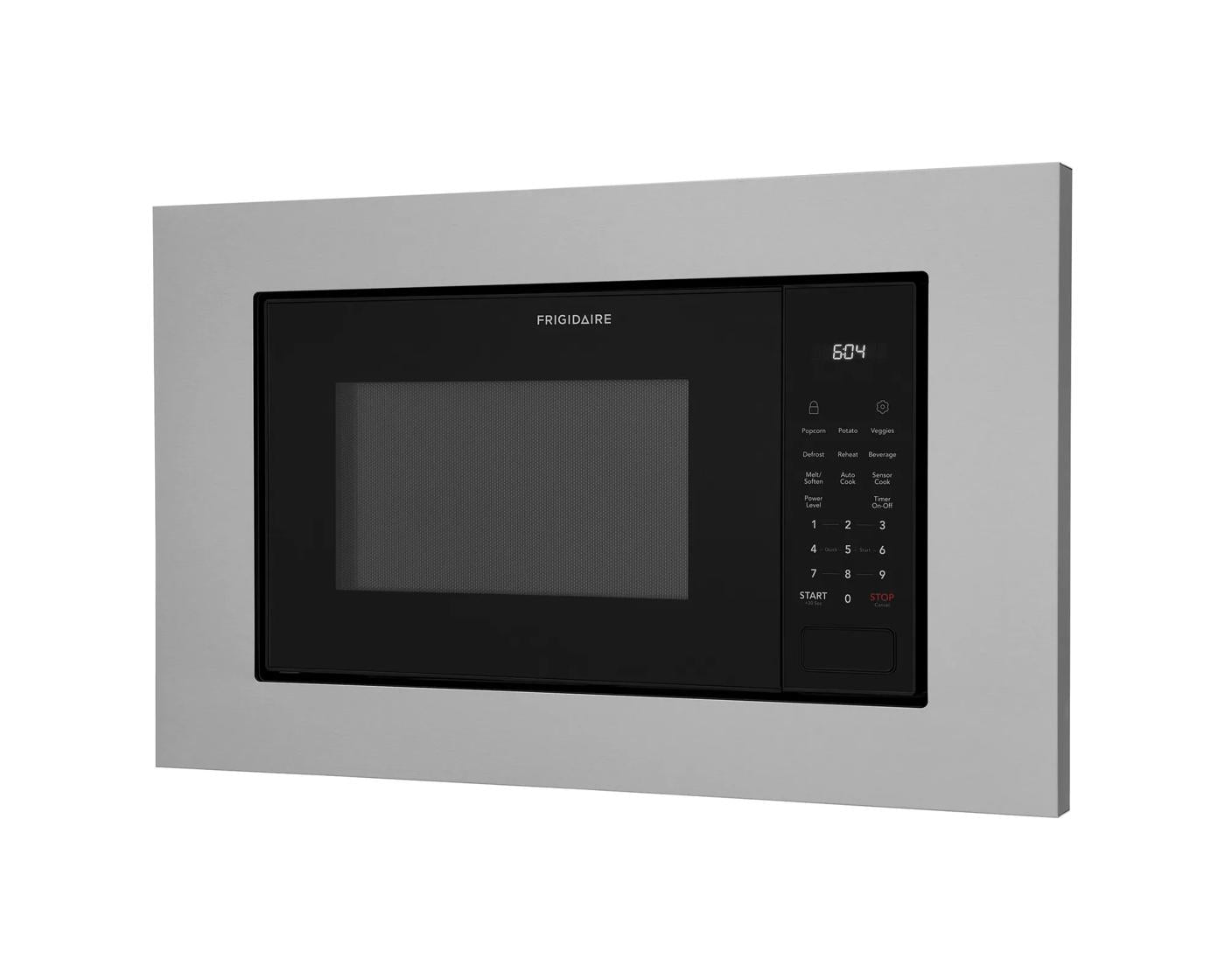 Built-in microwave with smooth stainless steel trim kit and digital control panel from appliance parts and accessories collection