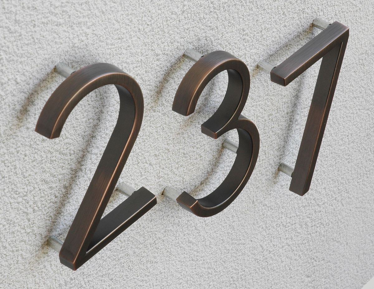 Hillman 5" Floating Mount House Number 8 Black, 3-Pack