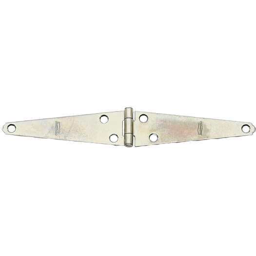5-inch zinc strap hinge with multiple mounting holes for durable home improvement and woodworking applications