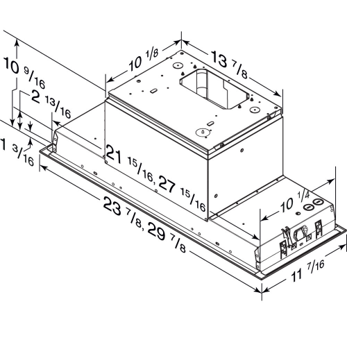 24" Built-In Power Pack Insert, 350 Max Blower CFM