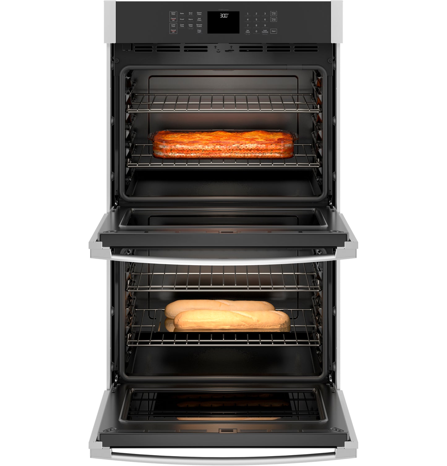GE® 30" Smart Built-In Self-Clean Double Wall Oven