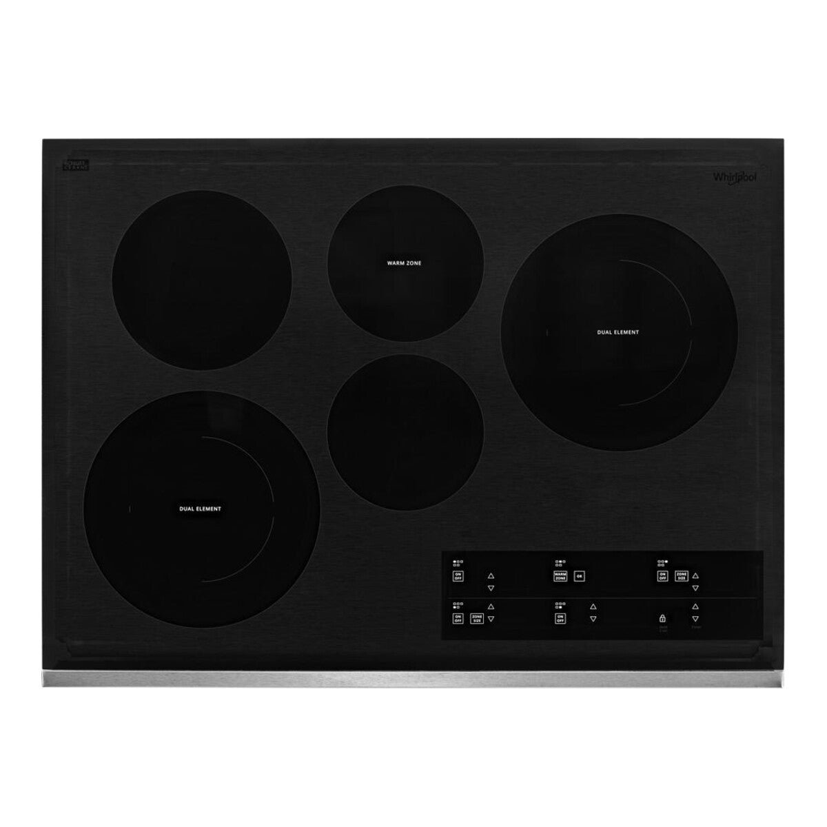 30-inch Electric Ceramic Glass Cooktop with Two Dual Radiant Elements
