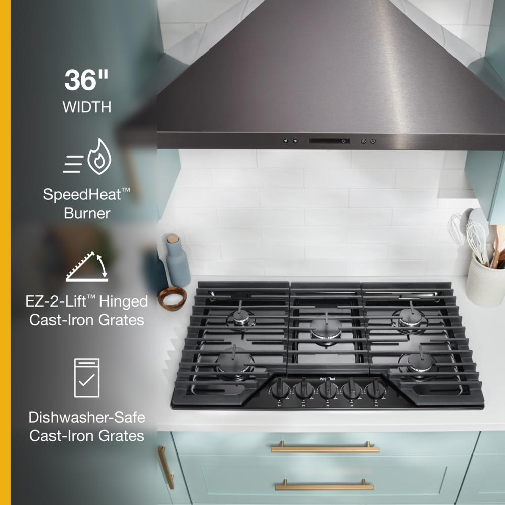 36" Chimney Wall Mount Range Hood with Dishwasher-Safe Grease Filters
