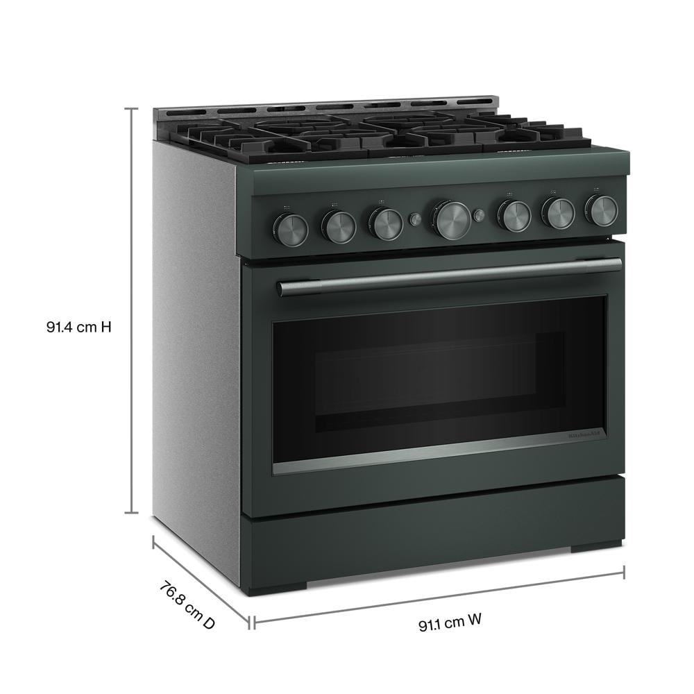 KitchenAid® 36-Inch 6 Burner Commercial-Style Gas Range with No Preheat Air Fry Mode
