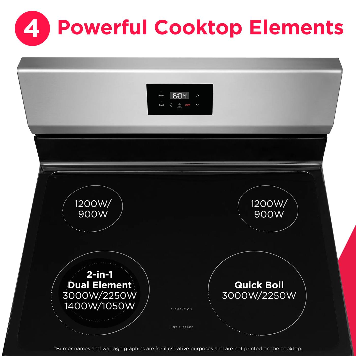 30" Rear Control Electric Range