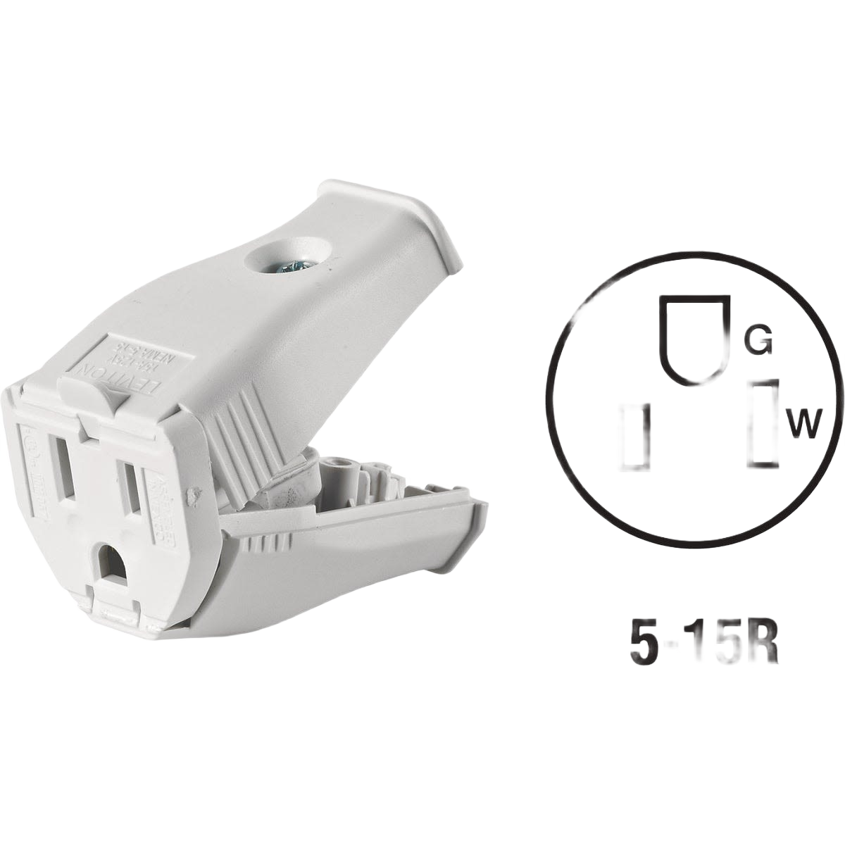 White clamp tight cord connector with hinged design for quick assembly, suitable for electrical wire and home improvement projects