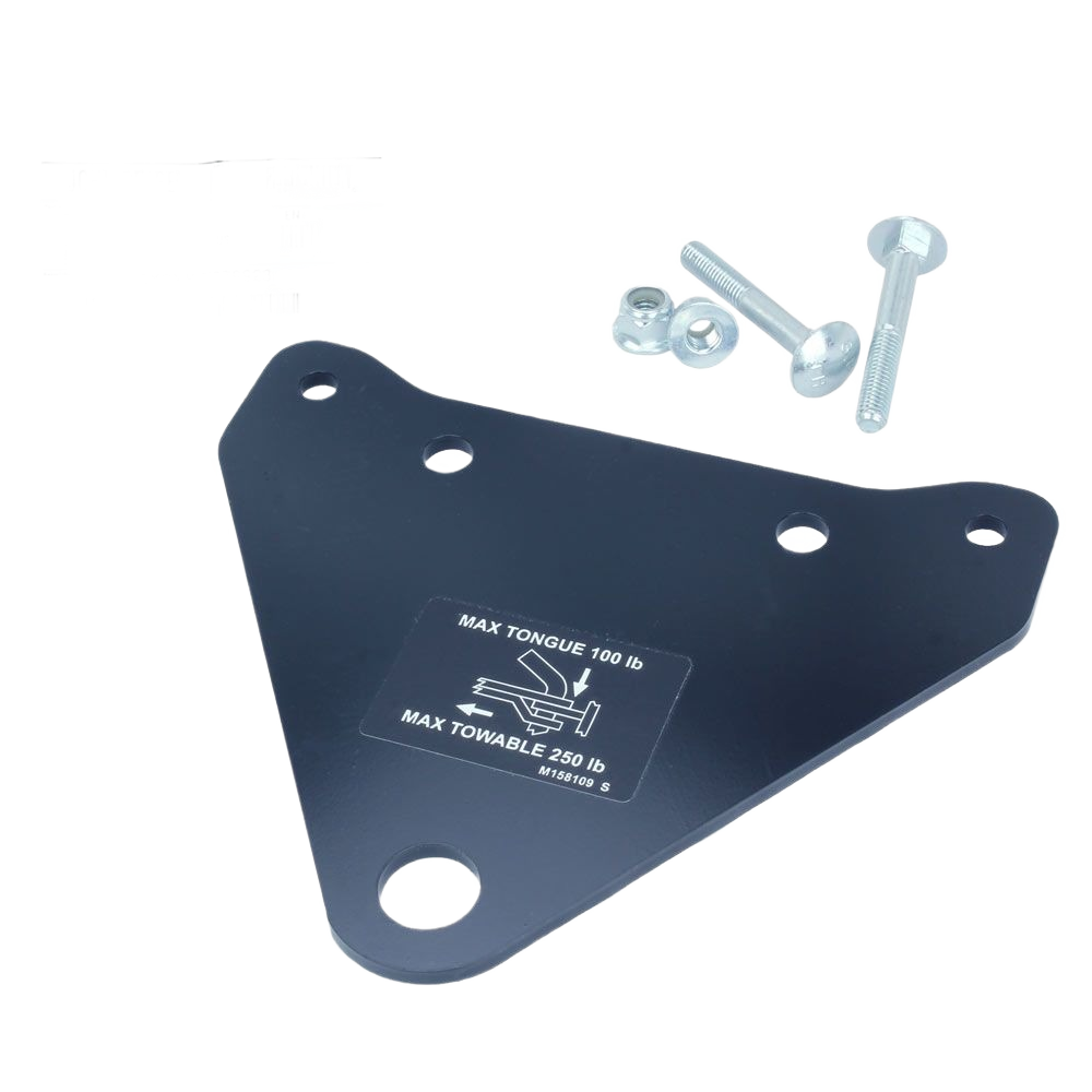 Black metal hitch bracket with hardware bolts and nuts for tool and power tool accessories under $100
