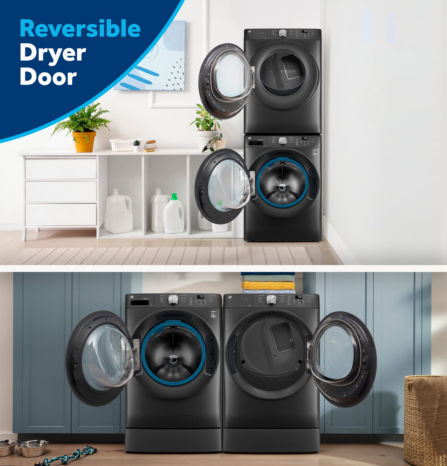 GE® ENERGY STAR® 7.8 cu. ft. Capacity Smart Front Load Gas Dryer