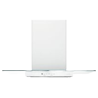 Wall-mount glass canopy chimney hood with stainless steel finish for modern kitchens and range hood collections