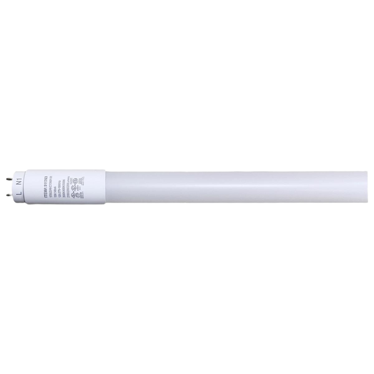 LED medium bi-pin tube light bulb with selectable color temperature for energy-efficient lighting and electrical use