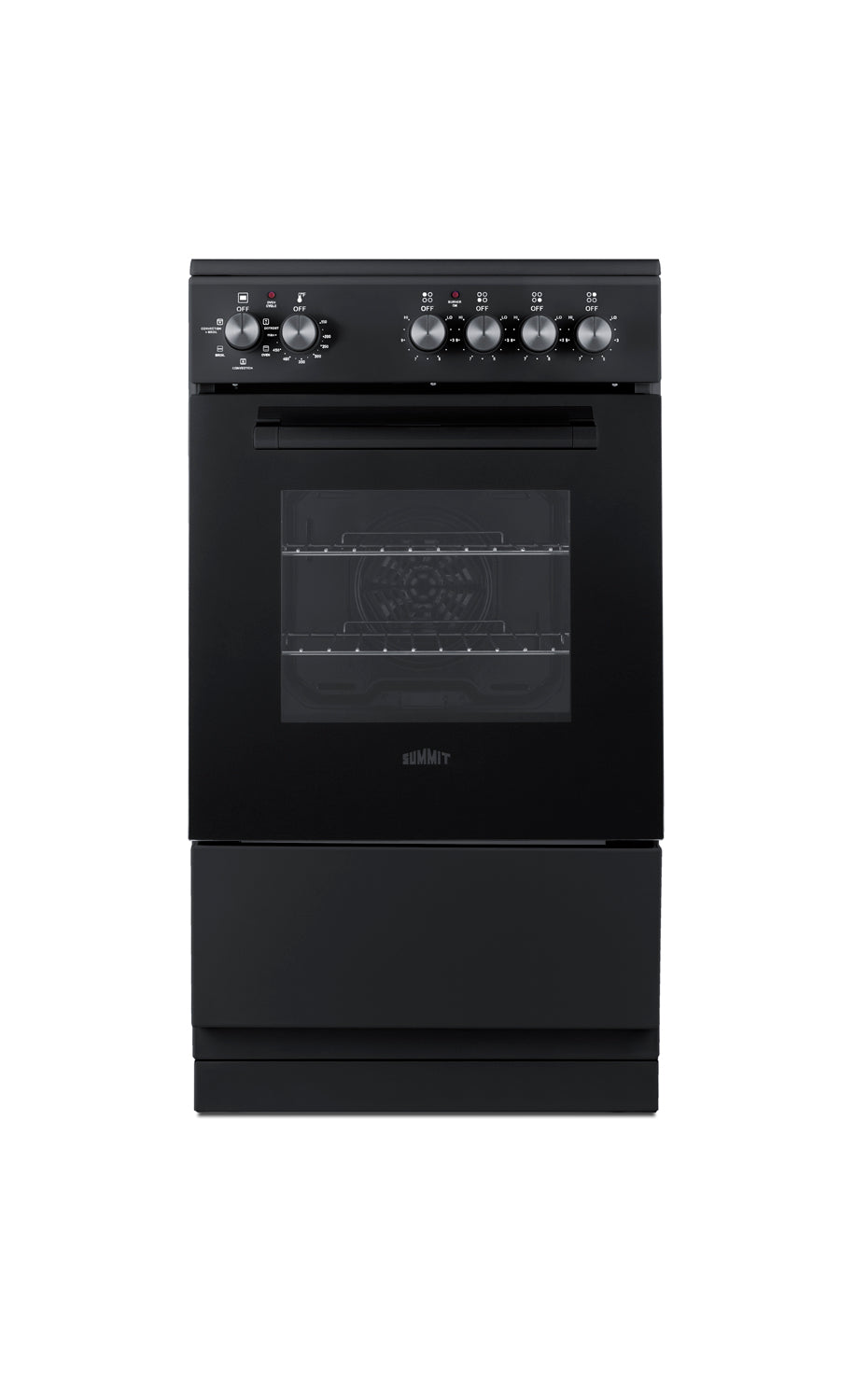 black electric smooth-top range with oven window and control knobs for cooking and home improvement tools