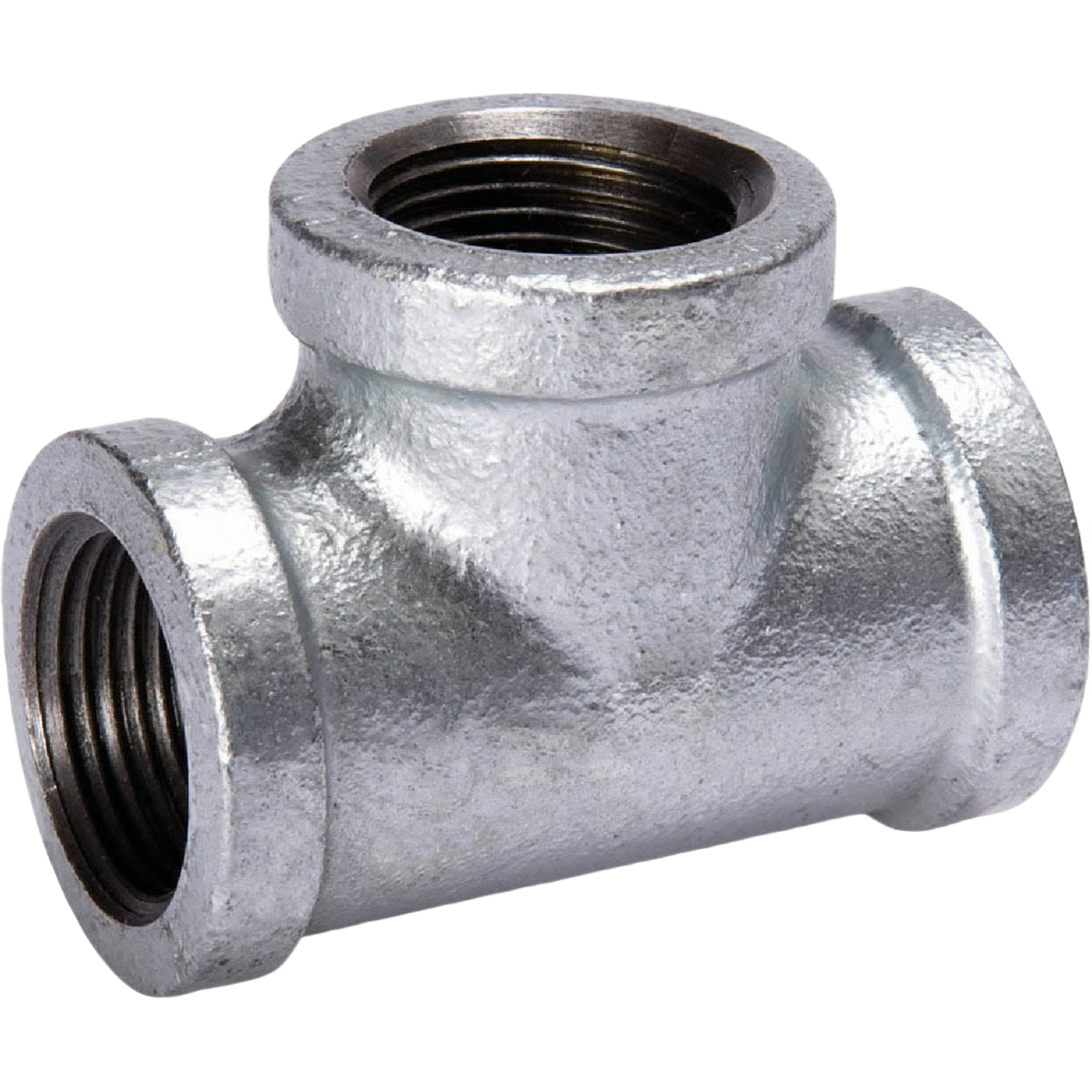 Galvanized iron tee fitting for plumbing branch connections in galvanized pipe and fittings collection under $50