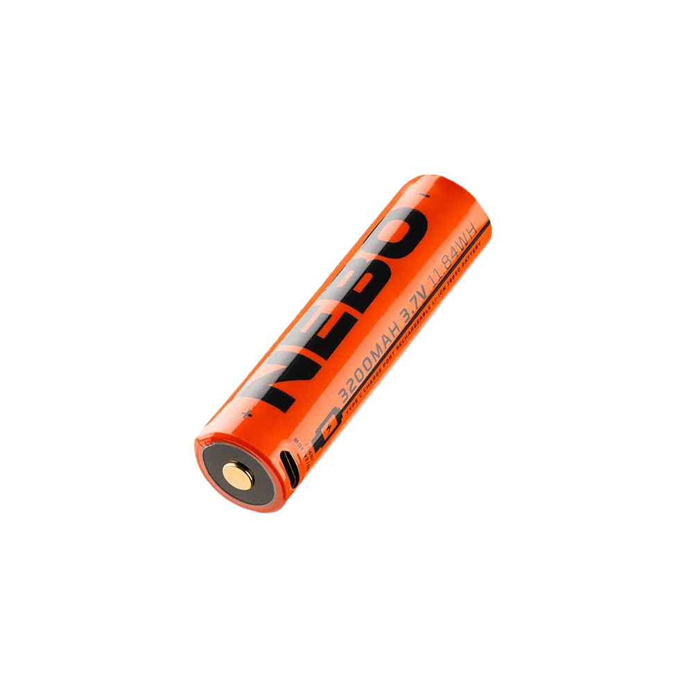 Orange rechargeable lithium-ion battery with 3200mAh capacity for tools and home improvement devices