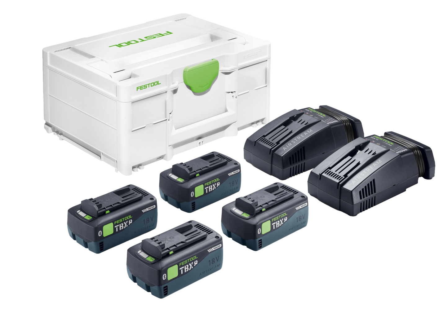 Festool 578947 Energy Set SYS 18V 4xTBX8/2xSCA16